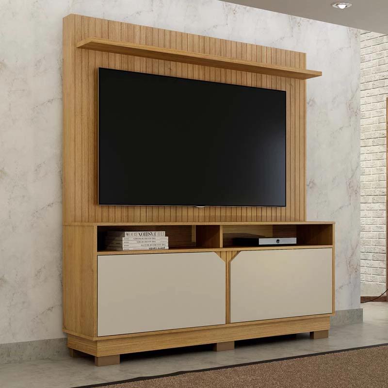 Home Berlim Com Painel Fresado - 1.35m - Valdemoveis - 5.5/RF/PR 5.3/TRA