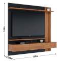 Home Suspenso Juriti Larg. 1.80m para TV até 70 Polegadas Noce Colibri-4.1-RF 2