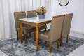 Mesa de Jantar Alegra Tampo Vidro Off 120×80 C/4 Cadeiras Diamante - 1.18 - RF 5