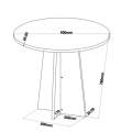 Mesa de Jantar Flipp Tampo Redondo 90x90 + 4 Cadeiras Sol - Viero - 5.5/TD 5.2/RF 4