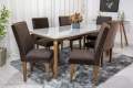 Mesa Jantar Londrina Imbuia quina copo 180×90 6 Cadeiras Luxo Veludo - Rufato - 1.68/PR 2
