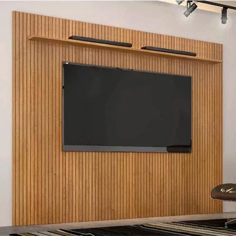 Painel Frisado Curitiba 2.24m para TV até 75 Polegadas Valdemoveis-6.02-RF