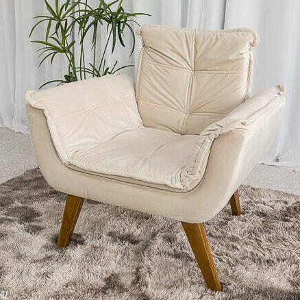 Poltrona Pérola Base Fixa Suede - 2.8/RF