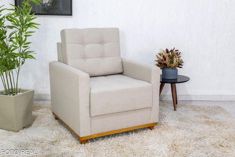 Poltrona Áustria Linho ou Veludo - 3.9/RF