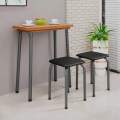 Mesa Dobrável Luana com 4 Banquetas MDP Aço 69cm - IMOP - 2.2 - CW/PR/TRA 1