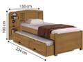 Bicama Solteiro Milênio Plus Baú 100%MDF COM Cama Auxiliar - 1,30m - D Doro Móveis - 8.2/LD 7.2/PR 5.2/SR 8.0/RF 2