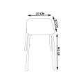 Mesa Dobrável Luana com 4 Banquetas MDP Aço 69cm - IMOP - 2.2 - CW/PR/TRA 5