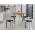 Mesa Dobrável Luana com 4 Banquetas MDP Aço 69cm - IMOP - 2.2 - CW/PR/TRA 2