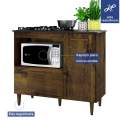 Balcão Cooktop Zurique 4 Bocas MDP 2 Portas 1,14m - Kaiki Móveis - 2.7 - CW 6