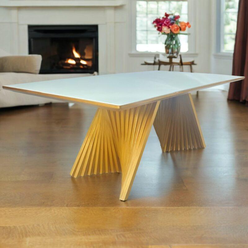 Mesa Valentina 180x100 MDF Vidro (Sem Cadeiras) – Gardim Móveis - 2.64/TD