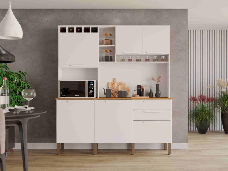 Kit Cozinha New Topázio 6P 2G - Salleto - 1,64m - 6.8/SR/LD
