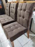Mesa Agata 120 MDF/Vidro  c/ 4 cadeiras Sophia veludo - Rufato - 5.6 SR - 2.9 RN 7