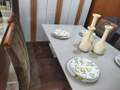 Mesa Agata 120 MDF/Vidro  c/ 4 cadeiras Sophia veludo - Rufato - 5.6 SR - 2.9 RN 3