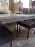 Mesa Agata 120 MDF/Vidro  c/ 4 cadeiras Sophia veludo - Rufato - 5.6 SR - 2.9 RN 1