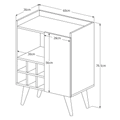 Aparador Buffet com Adega Moon MDP/MDF 60cm - Mania dos Móveis - 2.3 - CW 2