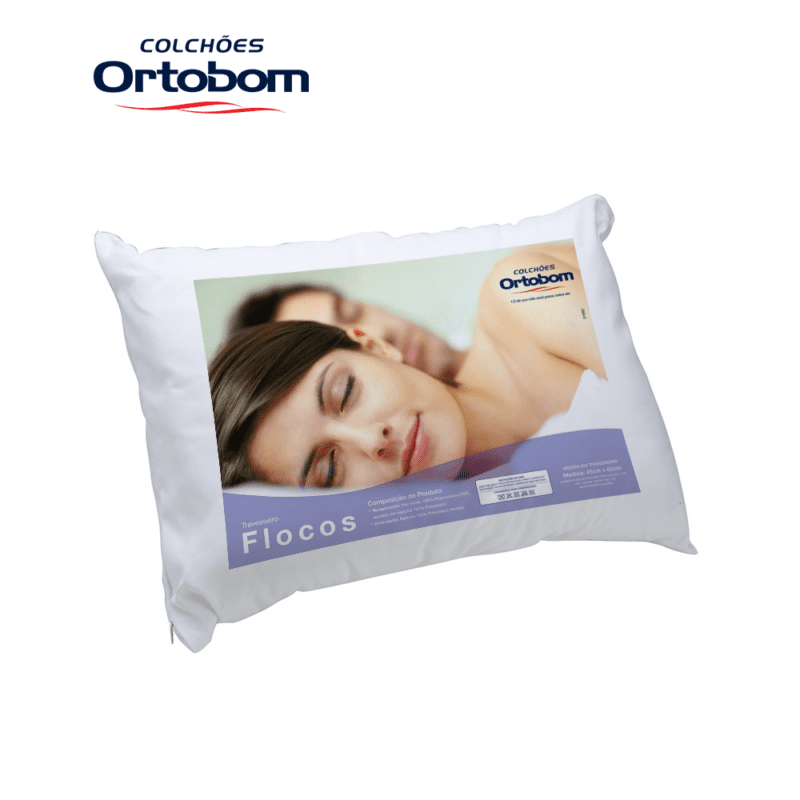 Travesseiro Flocos 45cm x 65cm – Ortobom – 0.1 – RN/TD/LD