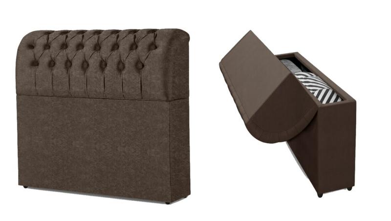 Cabeceira Baú Comodino Premium King Suede 1,95m – Bonan – 6.7 – SR
