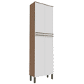 Armário Paneleiro Duplo Napoli Prime 4 Portas 100% MDF 66cm - Ronipa - 3.5 - CW 1