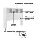 Cabeceira Havana 5 nichos MDF/MDP 156cm - Tebarrot - 2.0 - CW 3