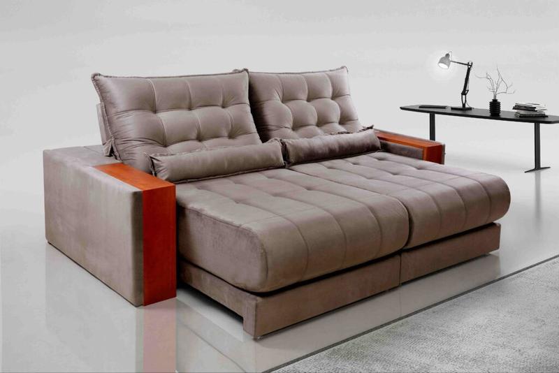 Estofado Sofá Genova Retratil Reclinavel Veludo Inca 2,30m 2×90 – Evidence – 2.44/SR
