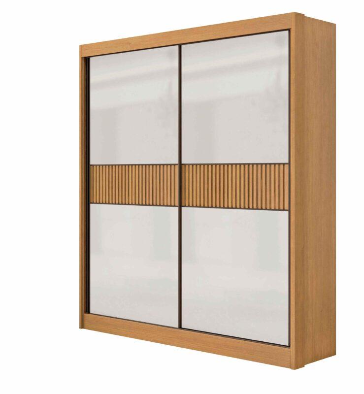 Roupeiro Santorini 2P 3G Ripado 100% MDF – 1,85m - D'Doro - 1.40/SR/RF