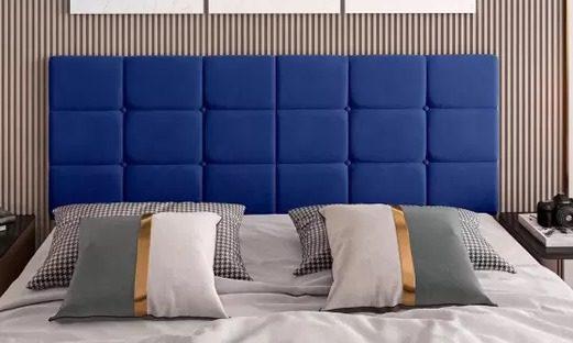 Cabeceira Rubi Casal Veludo 140cm - Bonan - 1.6 - CW