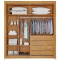 Roupeiro Guarda Roupa Lugano 2P 4G Ripado 100% MDF C/ 1 Espelho – 1,80m – MadeMarcs – 1.39/SR/1.32/TD 4