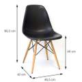Cadeira DKR/Charles 1102 PP 46,5cm – Or Design – 1.2 – TD - 1.0 - PR 5