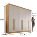 Roupeiro Guarda Roupa Gramado 6P6G Valverde 100%MDF - 273cm - 1.6/CW 4