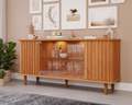 Buffet Janice - 1,65m - 2P ripadas 2P vidro  - 6.7/TRA 3