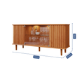 Buffet Janice - 1,65m - 2P ripadas 2P vidro  - 6.7/TRA 5