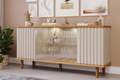 Buffet Janice - 1,65m - 2P ripadas 2P vidro  - 6.7/TRA 1