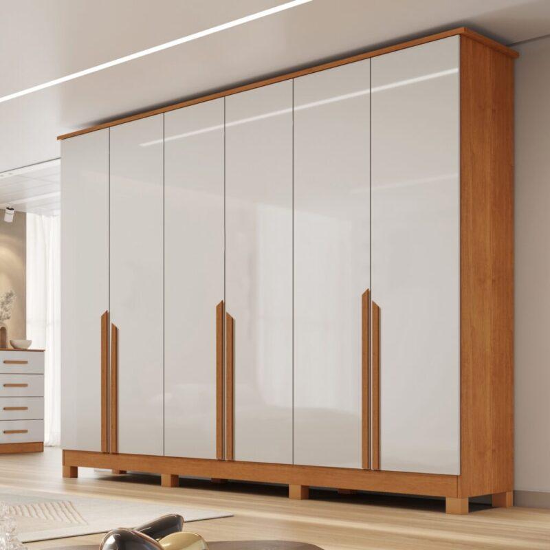 Roupeiro Bianca 6P 2,30M - 100%MDF - Bianchi - 1.27/LD/1.25/TD/RN/RF