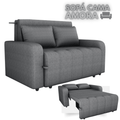 Estofado Sofá Cama MX Amora New 1 Estágio Linho 1,38m - Matrix - 8.1/SR 2