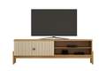 RACK OURO PRETO RIPADO 2 PORTAS MDF ATÉ 55" - 164cm - VALDEMÓVEIS - 2.8 - TRA 3