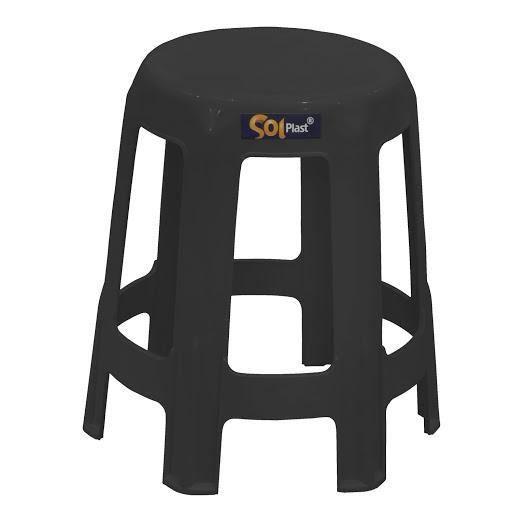 Banqueta Plástica Redonda Guaxuma 6 Pés - SolPlast - 0.20 - SR