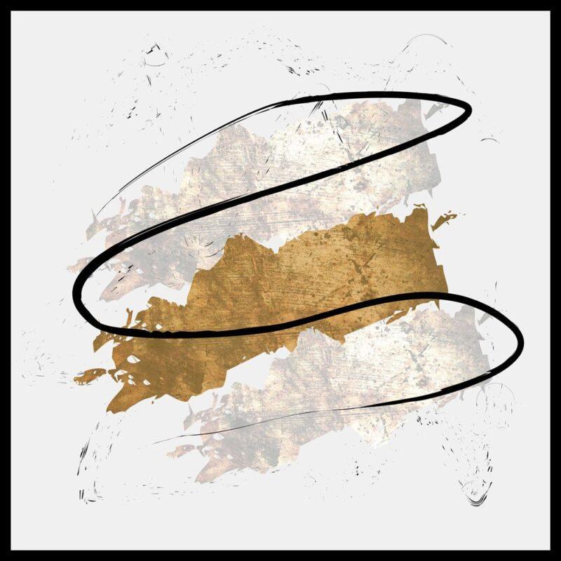 Quadro Abstrato C/ Vidro - 63x63cm - Top Art - 2.4 - SR