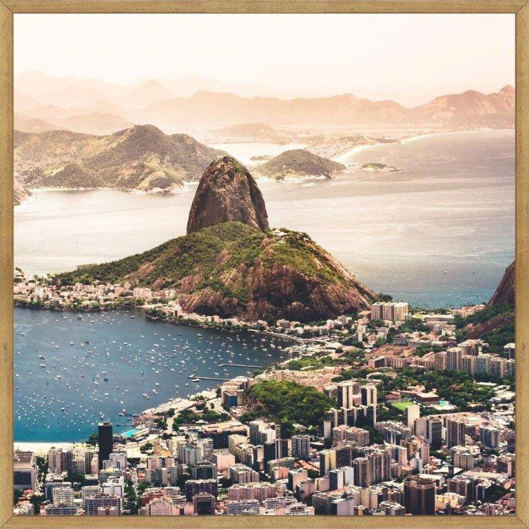 Quadro Cidades C/ Vidro 63x63cm - Top Art - 2.4 - SR