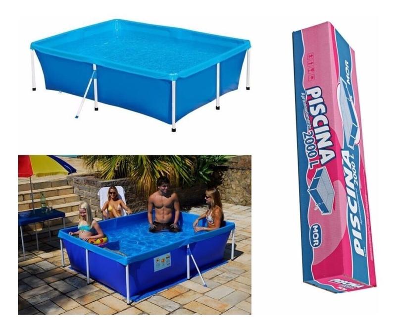 Piscina Standard 2000 Litros Azul Metalurgica Mor - 3.7 - SR