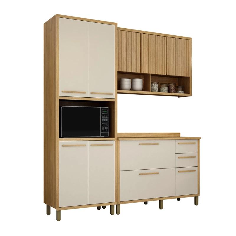 Cozinha Torino 3 Peças Paneleiro + Balcão + Aéreo - Valdemoveis- 1,93M- RF/4.4