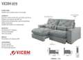 Sofa Retratil e Reclinavel Poseidon Vicam Estofados - 2,50m - 2.0/TD 5