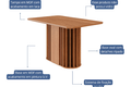 Mesa Jantar Julieta 1,30M - Cinamomo - 5.12/TRA 3
