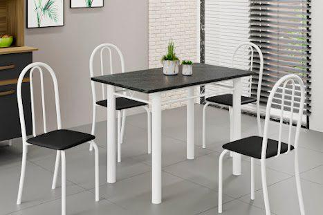 Mesa Tabular Soma - Granito 1,00mx60cm - c/ 4 Cadeiras - TRA/4.4