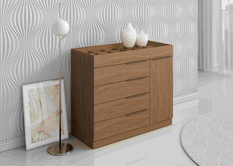 Comoda Arv Sevilha 5P1P - 1,10m - c/ porta Joia - Aramoveis - 4.6/SR