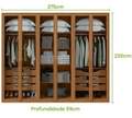 Roupeiro Closet Solaris Lopas 100%MDF - 2,75m - 4.4/TRA 2