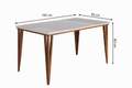 Mesa de Jantar Safira 1,30x90+ c/6 cadeira - Nevoa ou Grafite - TRA/1.8 4