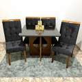 Mesa Madri (90x90cm) + 4 Cadeiras Sophia/Capri - Minasplac + WM Decor - 1.1/RN 1
