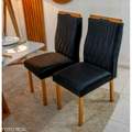 Mesa Pedro Mel Vidro OFF(120x80cm) + 4 Cadeiras Genova Veludo Art Assento - 1.2/RF 1.1/LD 5