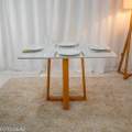 Mesa Pedro Mel Vidro OFF(120x80cm) + 4 Cadeiras Genova Veludo Art Assento - 1.2/RF 1.1/LD 3