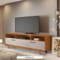 RACK BANCADA CRISTAL CANDIAN 70 POLEGADAS 2 PORTAS 3 NICHOS - 2,00m - JCM - 5.4 - RF 1